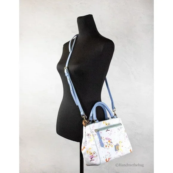 NEW Dooney & Bourke Disney Reigning Rabbits S Coated Cotton Zip Satchel Handbag - Picture 2 of 7
